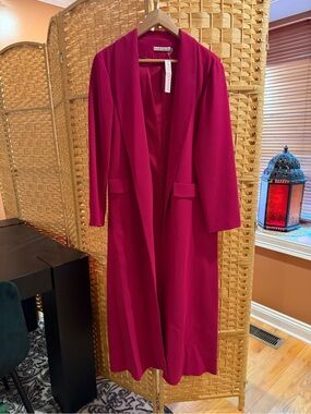 Alice + Olivia Magenta Maxi Coat Dress